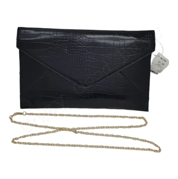 AKIRA Bags Akira Le Croc Alligator Print Envelope Clutch Purse